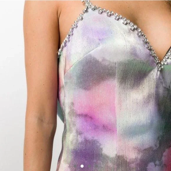 Area NYC crystal trim dress